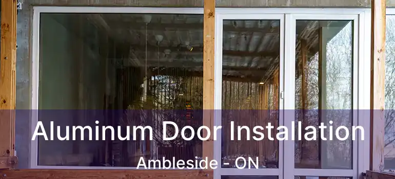  Aluminum Door Installation Ambleside - ON