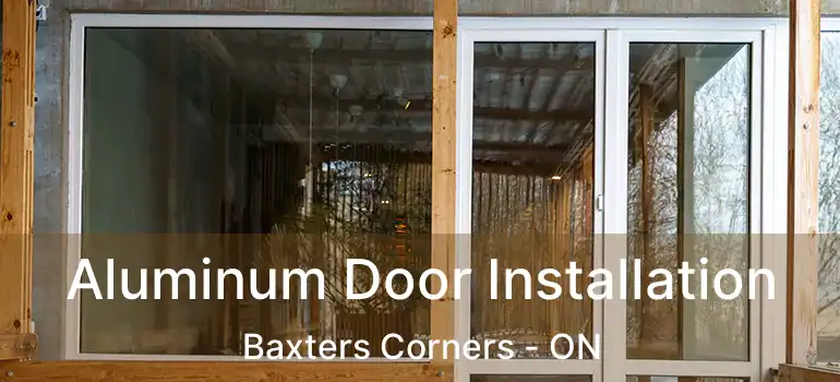  Aluminum Door Installation Baxters Corners - ON