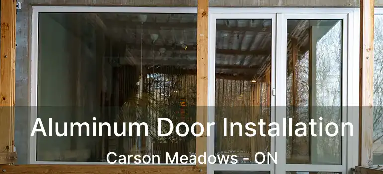  Aluminum Door Installation Carson Meadows - ON