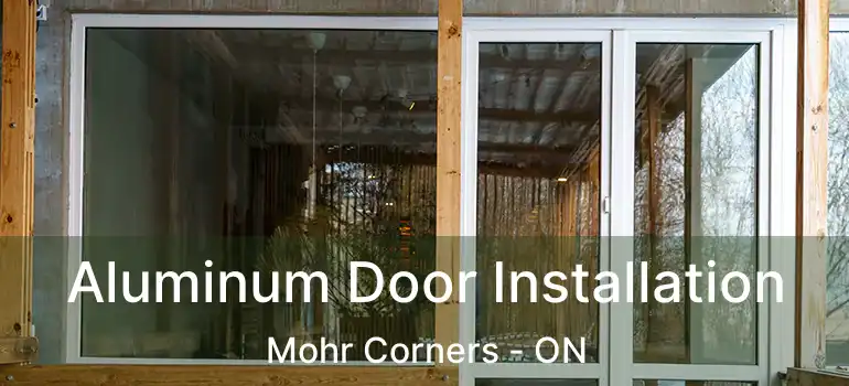  Aluminum Door Installation Mohr Corners - ON