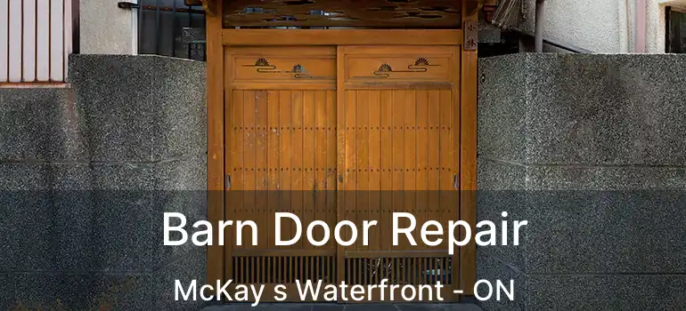  Barn Door Repair McKay s Waterfront - ON