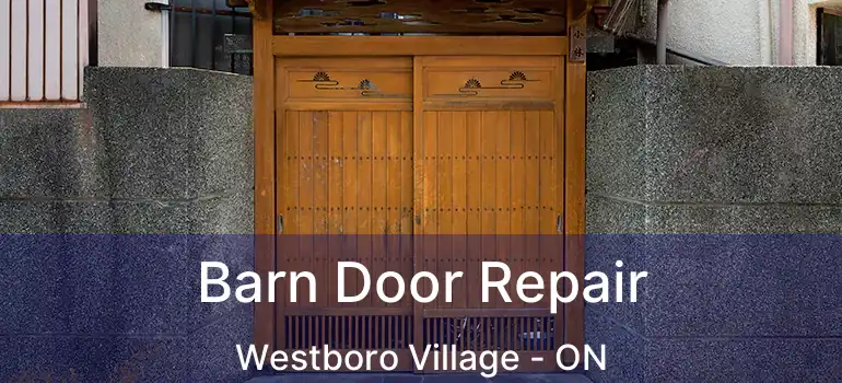  Barn Door Repair Westboro Village - ON