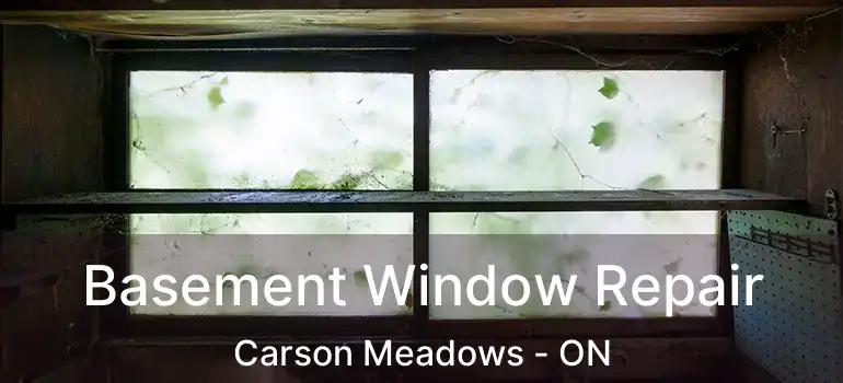  Basement Window Repair Carson Meadows - ON