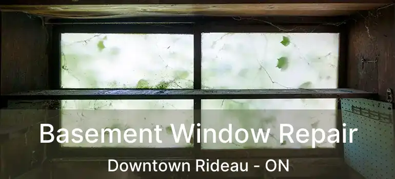  Basement Window Repair Downtown Rideau - ON