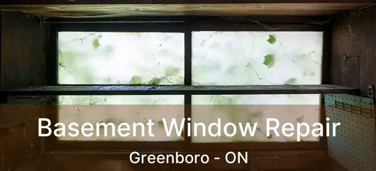  Basement Window Repair Greenboro - ON