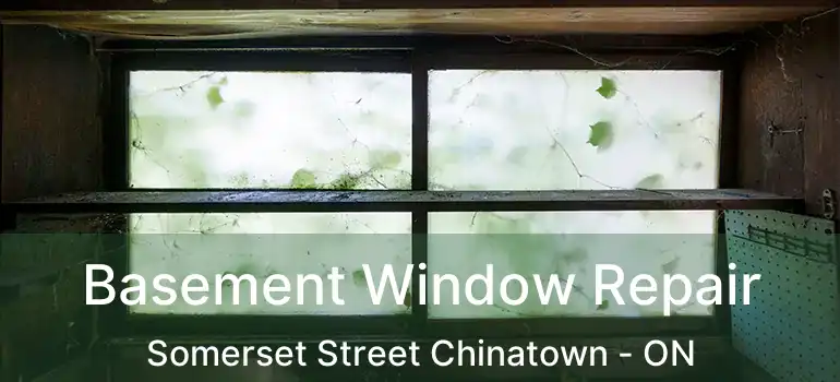  Basement Window Repair Somerset Street Chinatown - ON