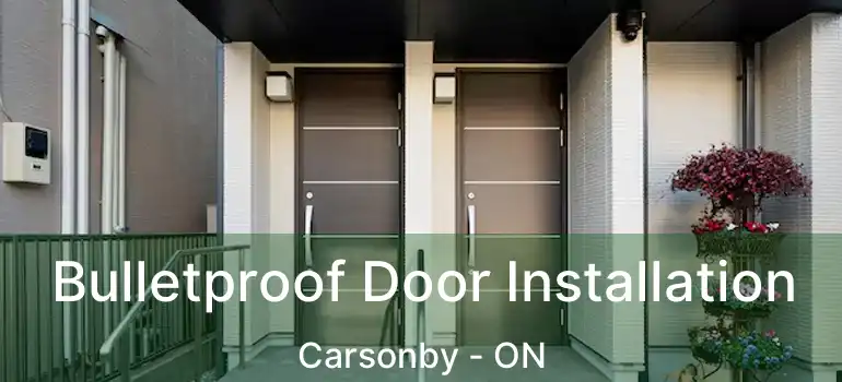  Bulletproof Door Installation Carsonby - ON