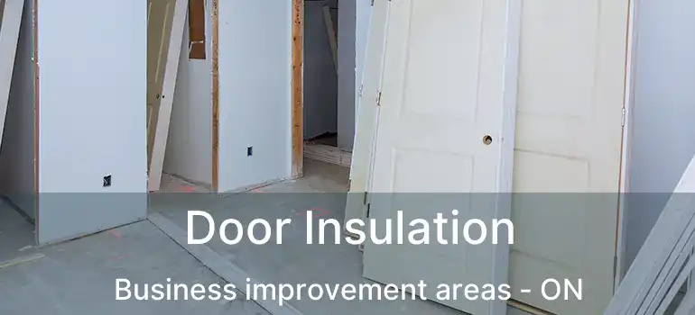  Door Insulation Business improvement areas - ON