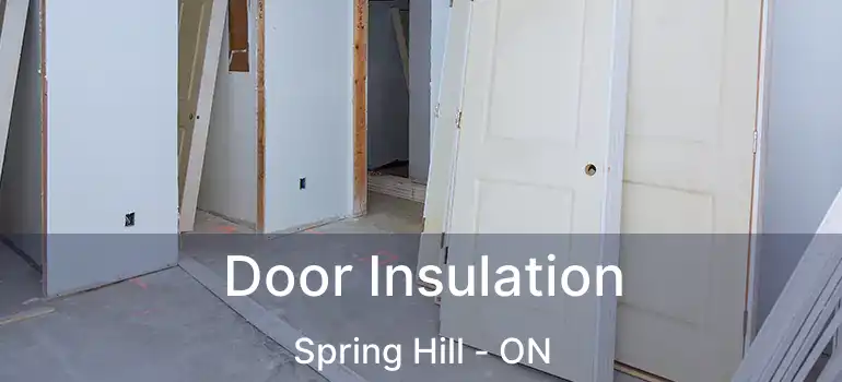  Door Insulation Spring Hill - ON