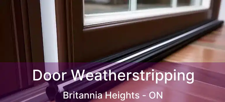  Door Weatherstripping Britannia Heights - ON