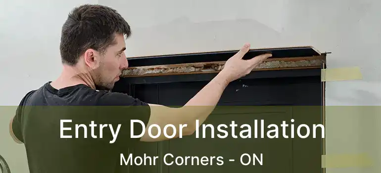  Entry Door Installation Mohr Corners - ON