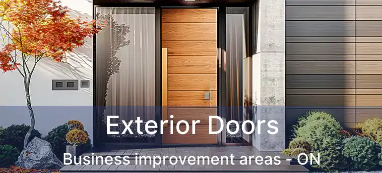  Exterior Doors Business improvement areas - ON