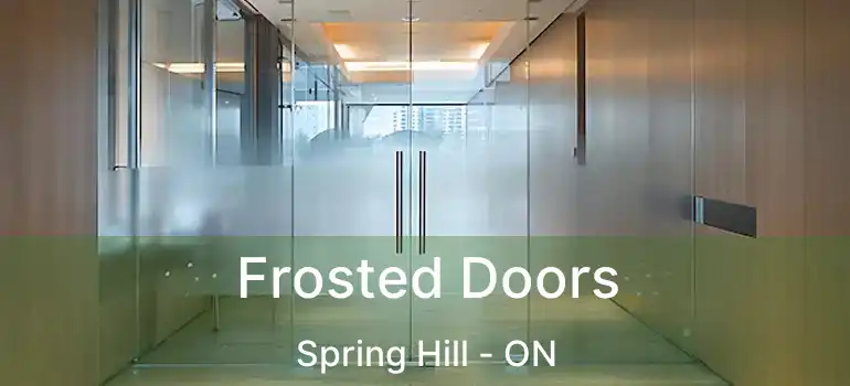  Frosted Doors Spring Hill - ON