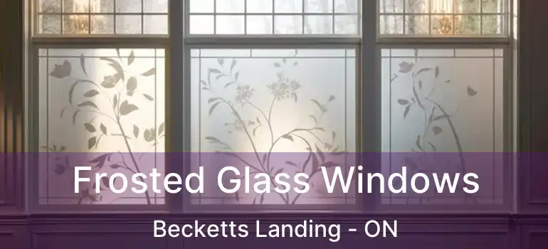  Frosted Glass Windows Becketts Landing - ON