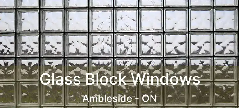  Glass Block Windows Ambleside - ON