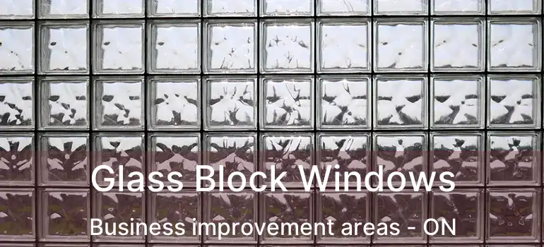  Glass Block Windows Business improvement areas - ON