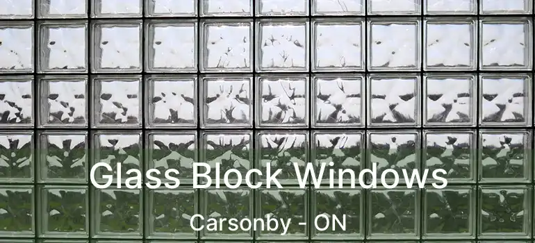  Glass Block Windows Carsonby - ON