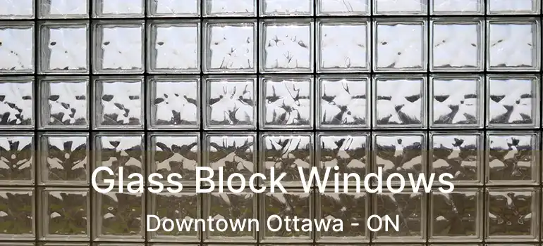  Glass Block Windows Downtown Ottawa - ON