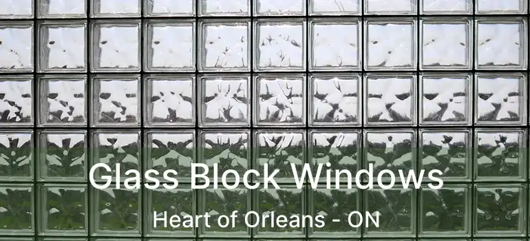  Glass Block Windows Heart of Orleans - ON