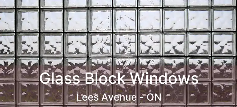  Glass Block Windows Lees Avenue - ON