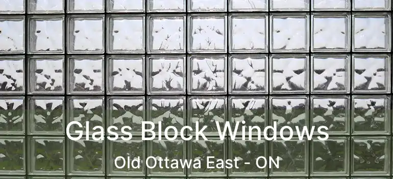  Glass Block Windows Old Ottawa East - ON