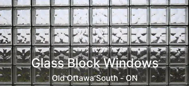  Glass Block Windows Old Ottawa South - ON