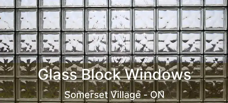  Glass Block Windows Somerset Village - ON