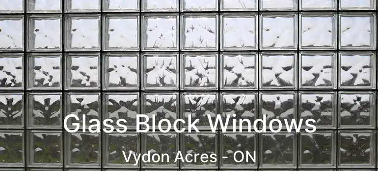  Glass Block Windows Vydon Acres - ON