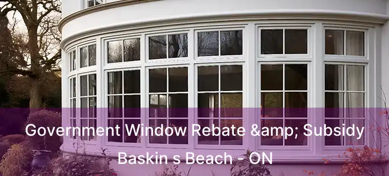  Government Window Rebate & Subsidy Baskin s Beach - ON