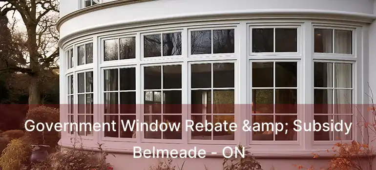  Government Window Rebate & Subsidy Belmeade - ON