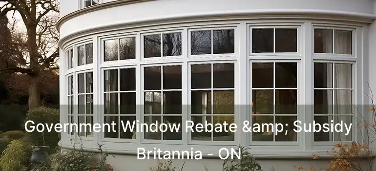  Government Window Rebate & Subsidy Britannia - ON