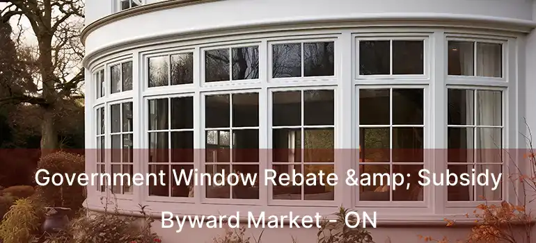  Government Window Rebate & Subsidy Byward Market - ON