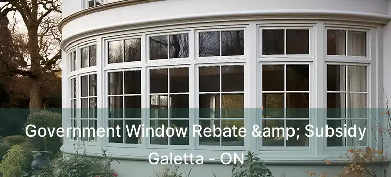  Government Window Rebate & Subsidy Galetta - ON