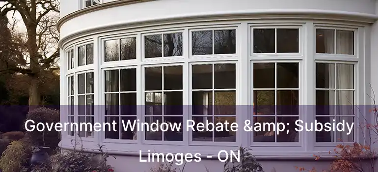  Government Window Rebate & Subsidy Limoges - ON