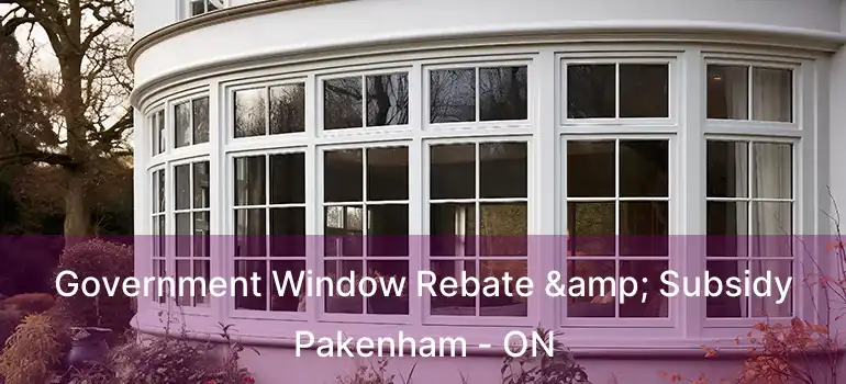  Government Window Rebate & Subsidy Pakenham - ON