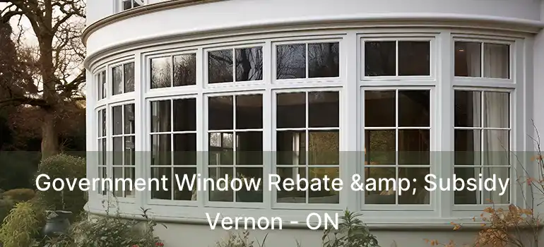  Government Window Rebate & Subsidy Vernon - ON