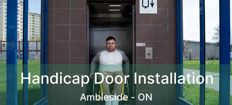  Handicap Door Installation Ambleside - ON