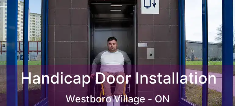  Handicap Door Installation Westboro Village - ON