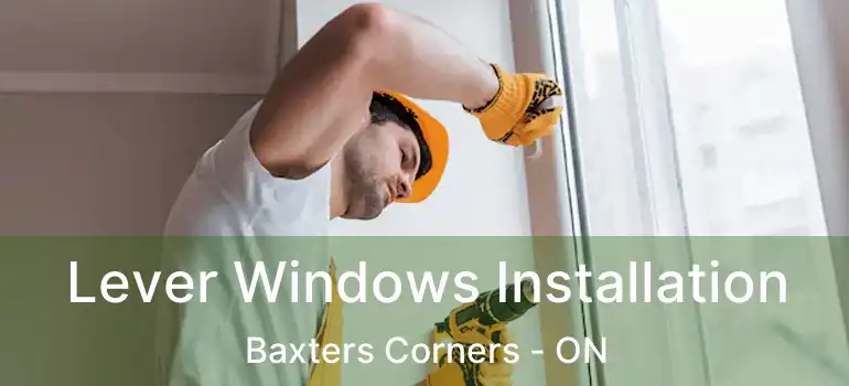  Lever Windows Installation Baxters Corners - ON