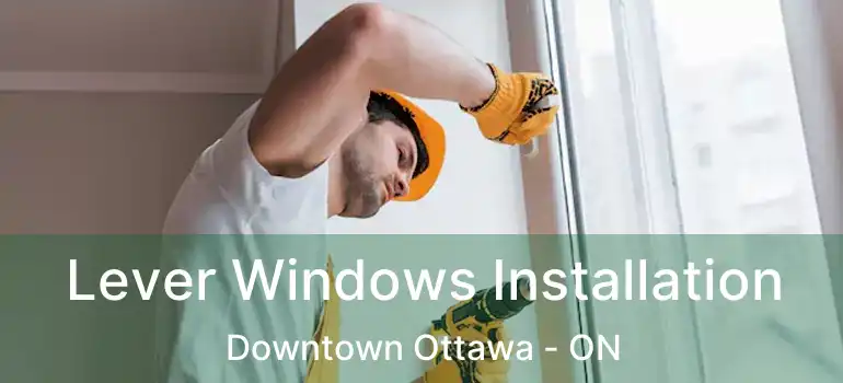  Lever Windows Installation Downtown Ottawa - ON