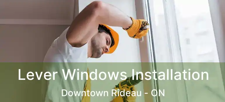  Lever Windows Installation Downtown Rideau - ON