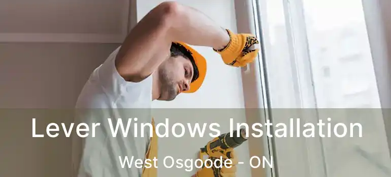  Lever Windows Installation West Osgoode - ON