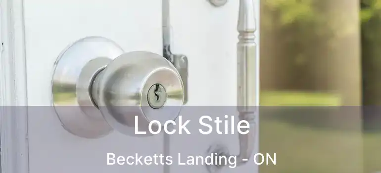  Lock Stile Becketts Landing - ON