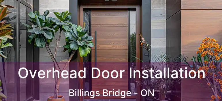  Overhead Door Installation Billings Bridge - ON