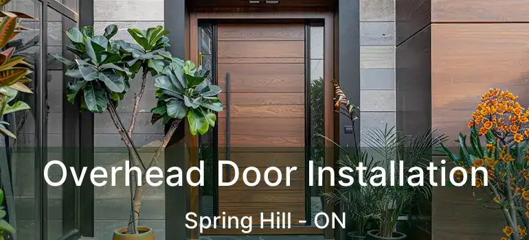  Overhead Door Installation Spring Hill - ON