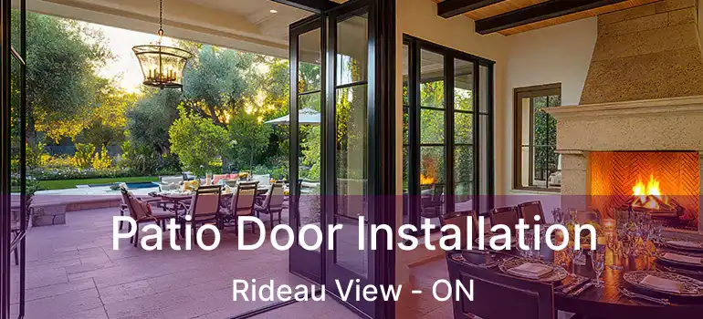  Patio Door Installation Rideau View - ON