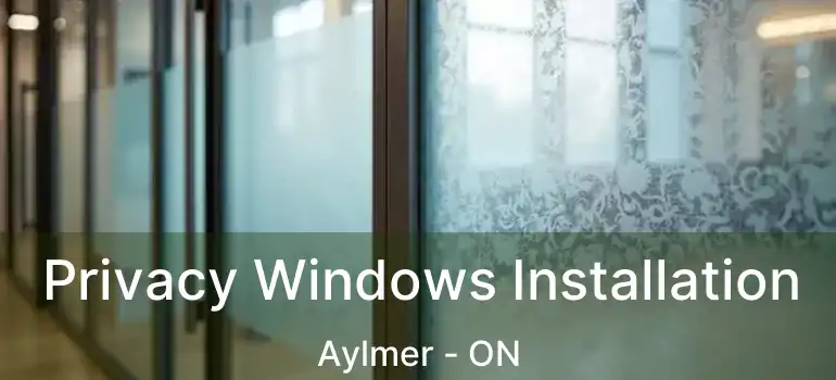  Privacy Windows Installation Aylmer - ON