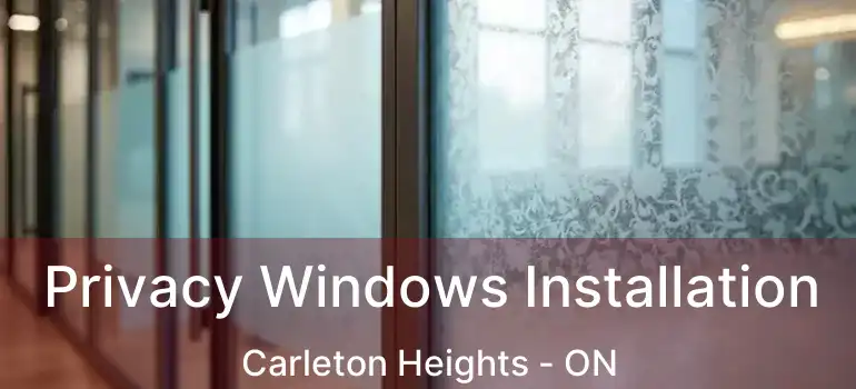  Privacy Windows Installation Carleton Heights - ON