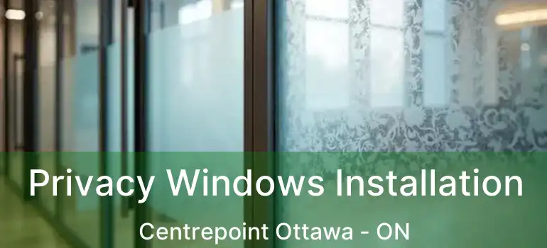  Privacy Windows Installation Centrepoint Ottawa - ON