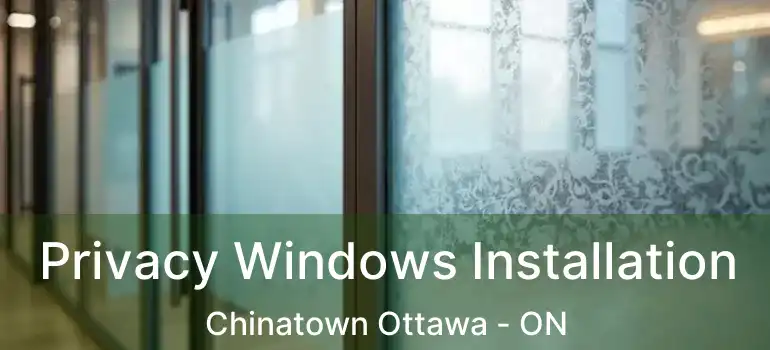  Privacy Windows Installation Chinatown Ottawa - ON